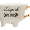 Sip in style with our elegant 6 oz. Stoneware Footed Teacup, designed to bring charm and sophistication to your tea time. Featuring a classic black and white palette, each teacup showcases an inspiring saying and is beautifully accented with gold electroplating for an extra touch of luxury.