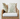 A woven cotton blend lumbar pillow with a geometric floral pattern in natural, green, and mustard colors, featuring French knots.