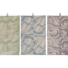 These towels feature a sophisticated marble print that blends modern design with everyday practicality.