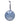 Mercury Glass Ball Ornament, Delft Blue 120mm