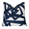 The Norman Wyatt Home Kinetic Designer Pillow showcases a dynamic, contemporary design with luxurious down fill for exceptional comfort. Measuring 24" x 24" with a 7" depth, this pillow brings modern sophistication and style to any sofa, bed, or chair.