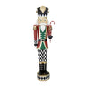 Make a bold statement this holiday season with our 24.5x15.5x85" Nutcracker. This towering decoration features intricate detailing and vibrant colors, capturing the classic charm of festive traditions. 