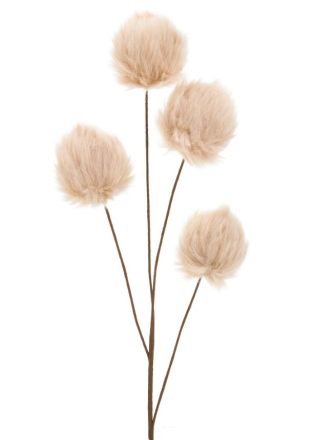 This delightful accent features a soft, fluffy pom pom atop a sturdy stem, perfect for enhancing floral arrangements or adding texture to your home decor. The warm light brown hue effortlessly complements a variety of color palettes, making it a versatile choice for any space. Ideal for use in vases, wreaths, or as standalone decor, this charming stem brings a cozy, whimsical vibe to your living room, bedroom, or seasonal displays. Embrace the fun and warmth of this charming accent!