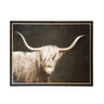 Measuring 35 inches in width and 44 inches in height, this striking artwork combines dynamic texture with a powerful depiction of a bison, creating an eye-catching focal point for any room.