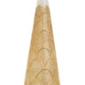 This exquisite piece showcases a delicate scalloped design, featuring a striking combination of a crisp white finish and luxurious gold accents. Perfect as a standalone decorative accent or as a stylish vase for fresh blooms, it adds a touch of elegance to any space. Ideal for both modern and traditional interiors, this glass cone brings a sophisticated charm to your home, making it a stunning addition to your decor collection!
