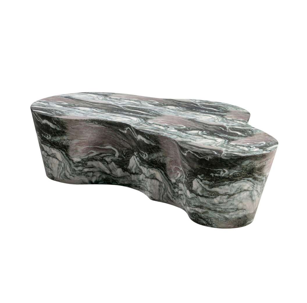 Slab Grey/Blush Faux Marble Coffee Table