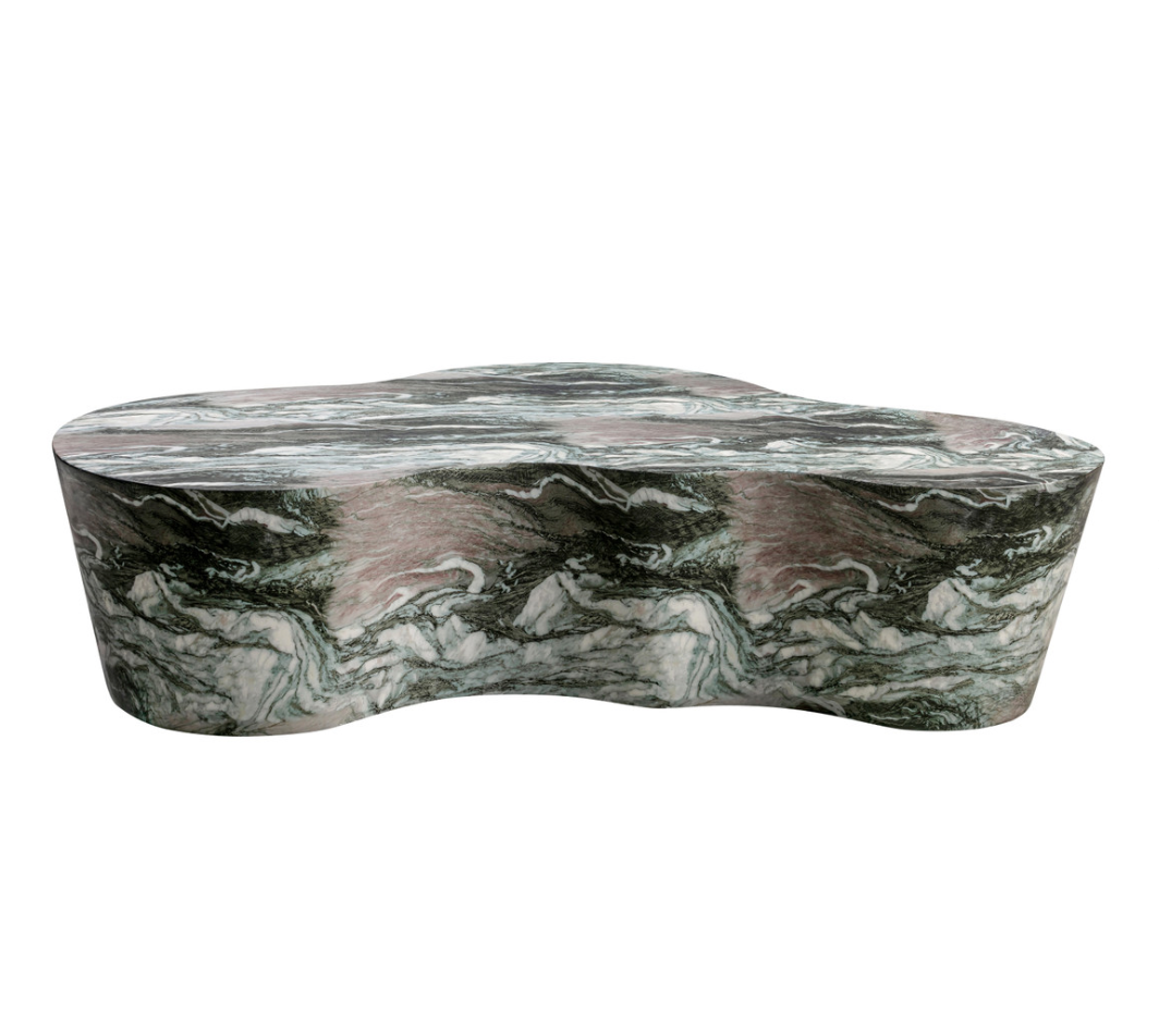 Slab Grey/Blush Faux Marble Coffee Table