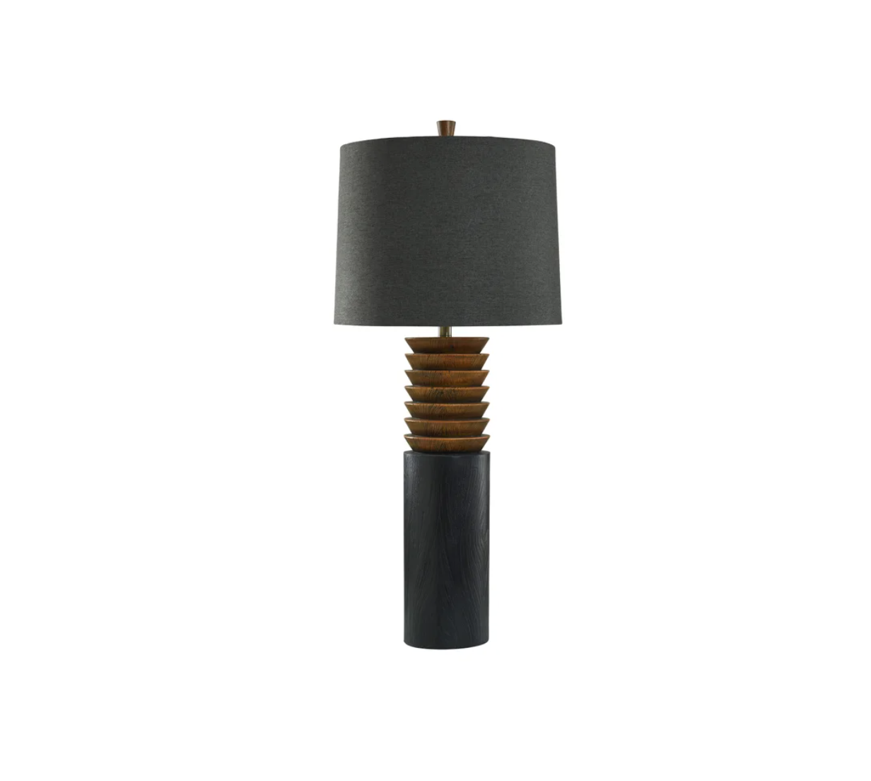 SVELTWOOD BLACK | Poly Table Lamp | 38in ht