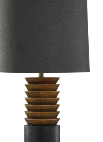 SVELTWOOD BLACK | Poly Table Lamp | 38in ht