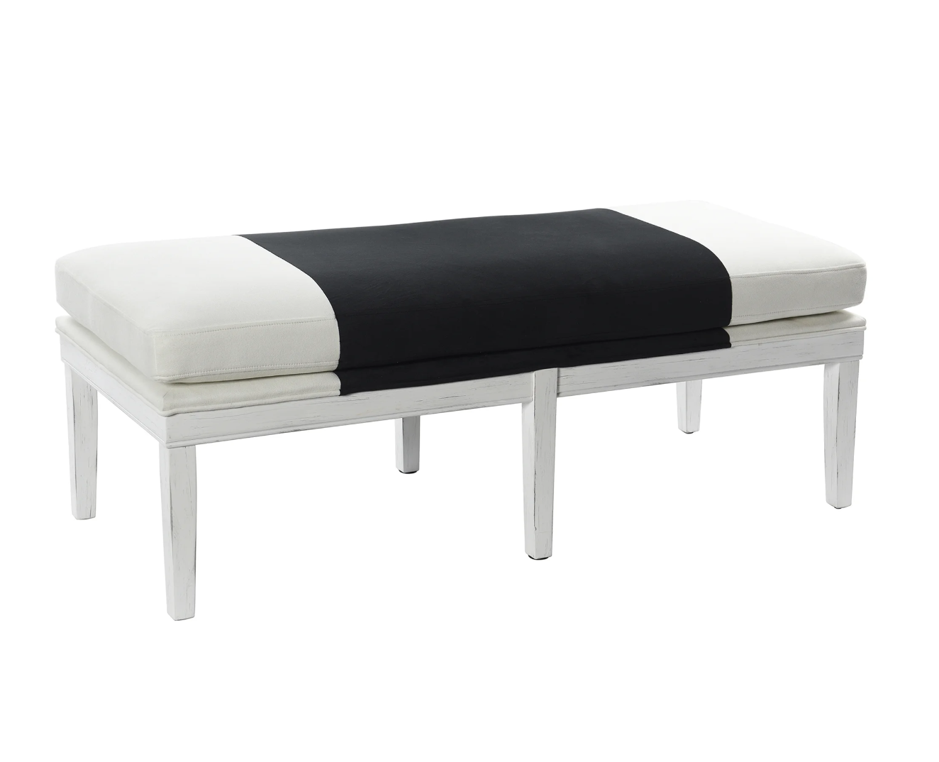 DANN FOLEY LIFESTYLE | SIX LEG CONTEMPORARY BENCH | TWO TONE | 54IN X 20IN X 20IN