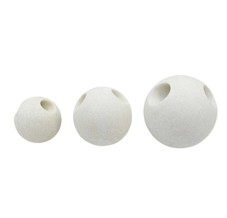 S/3 4/5/6" CONVIVIAL ABSTRACT SPHERE DECO BALLS