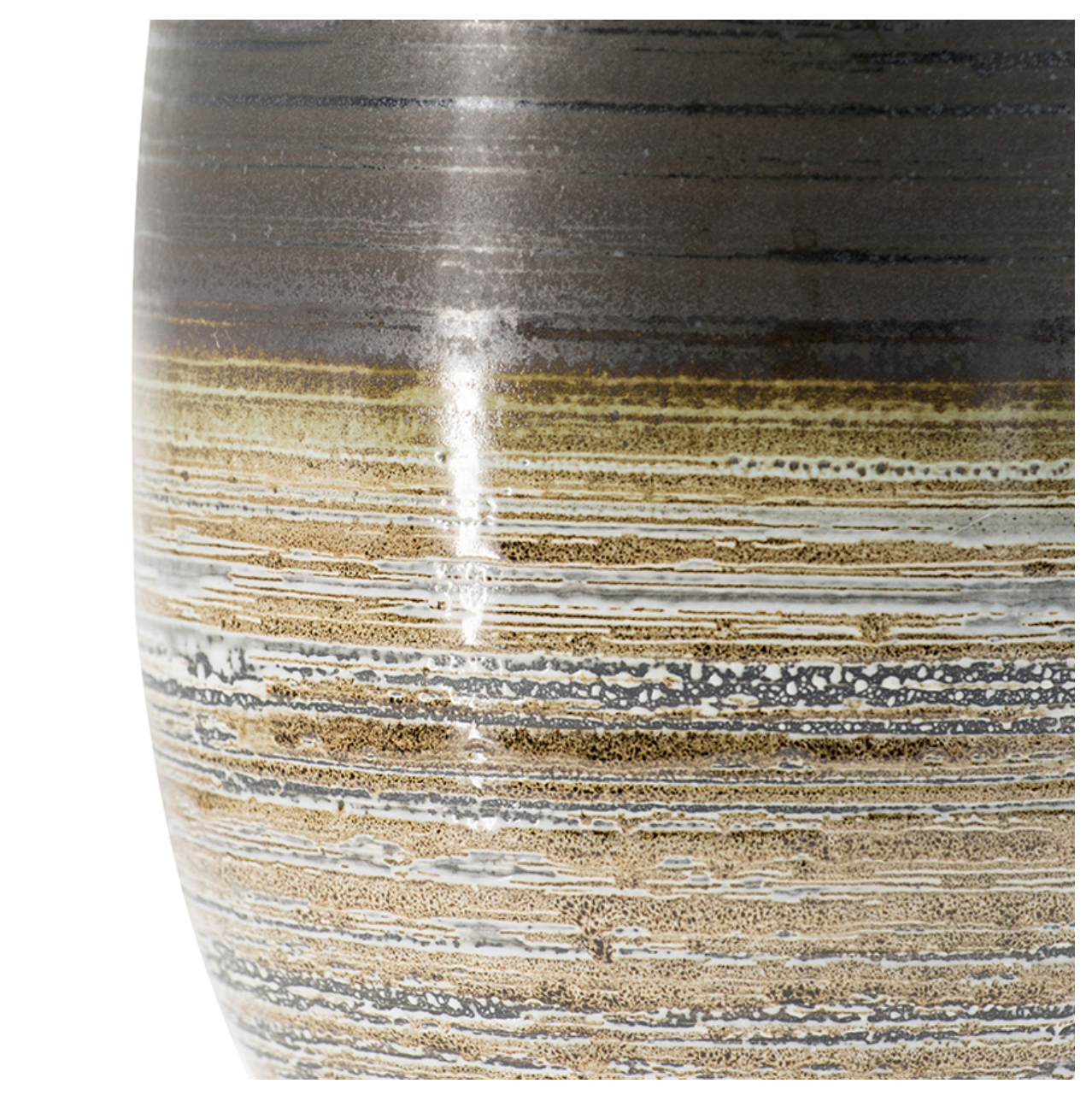 Ceramic Vase, Bronze/Gray