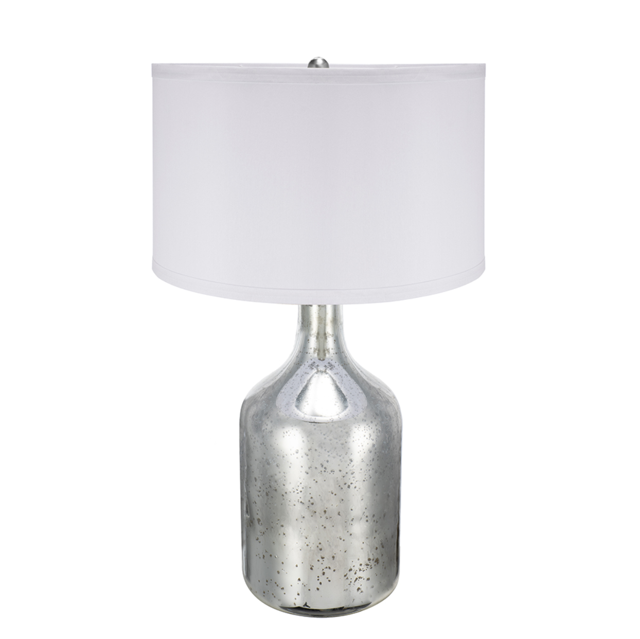 Silver Round Table Lamp