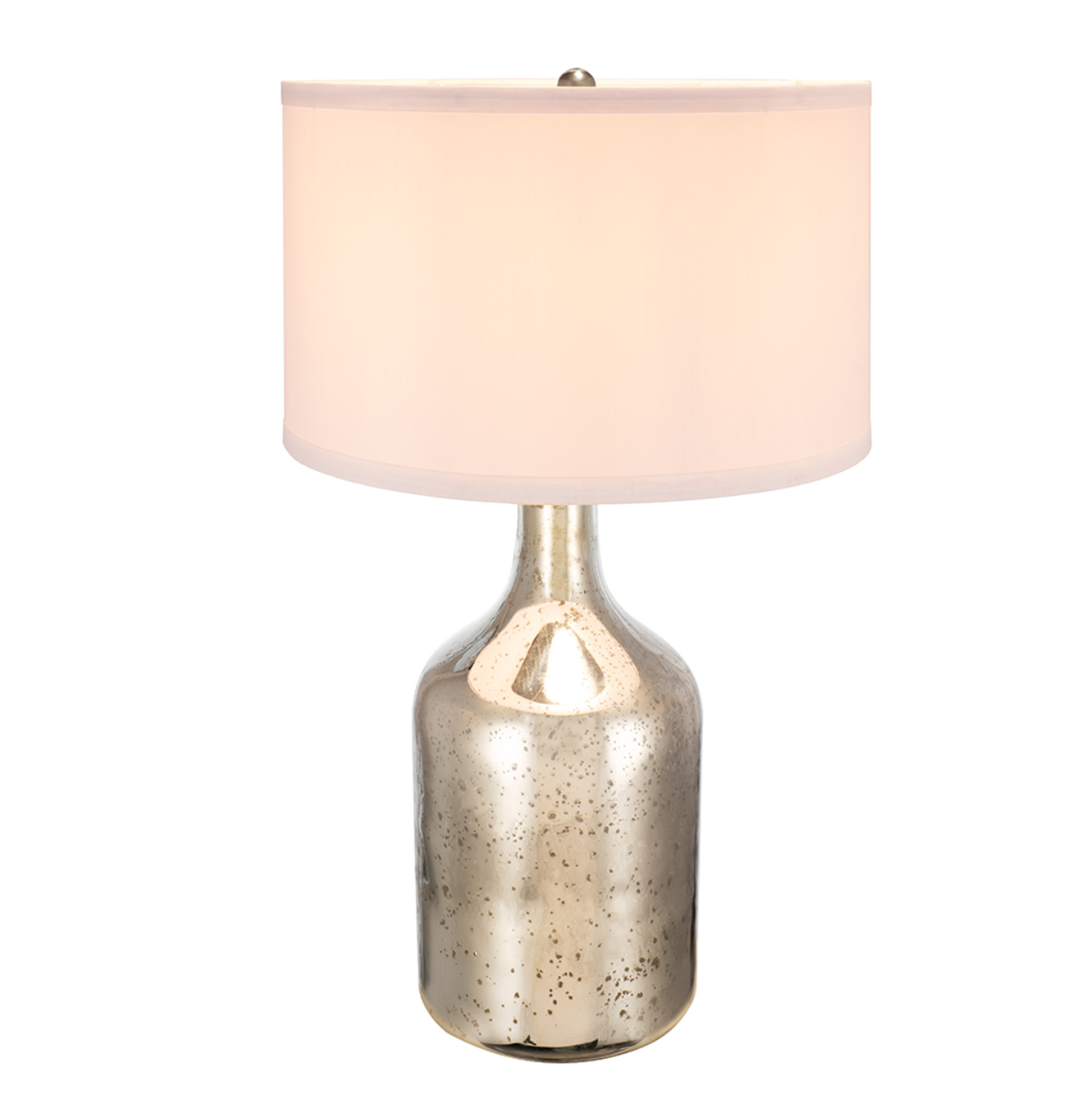 Silver Round Table Lamp