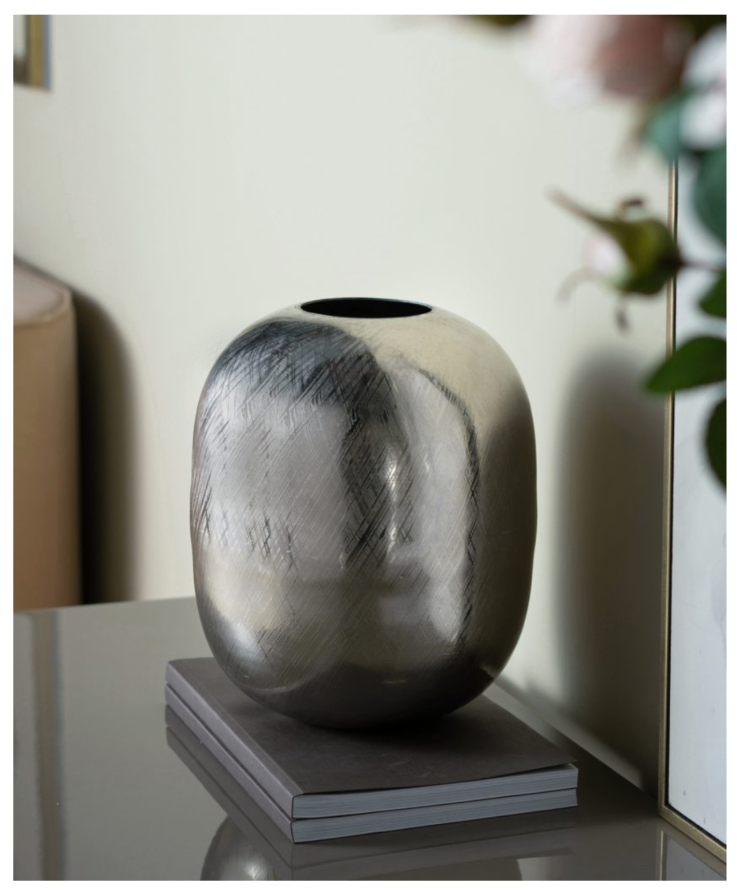 Aluminum Vase, Silver