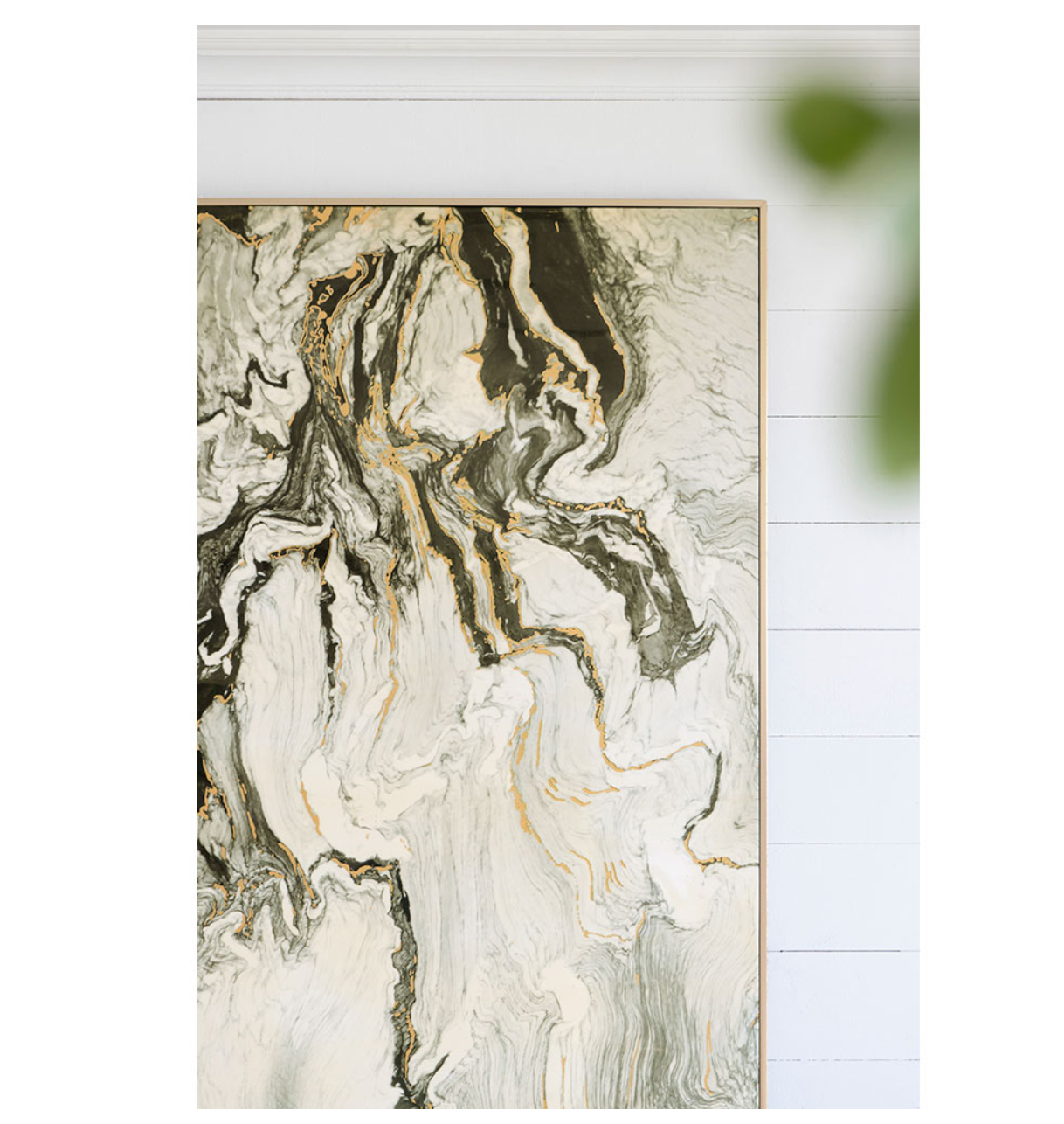 Marbled Print W/ Gold Frame