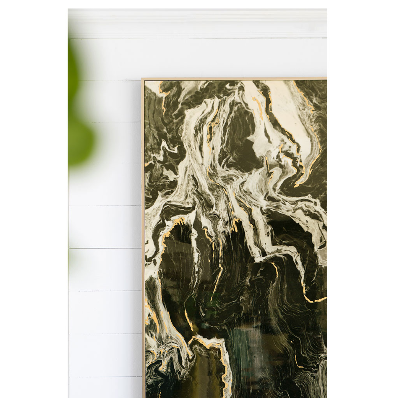 Marbled Print W/ Gold Frame