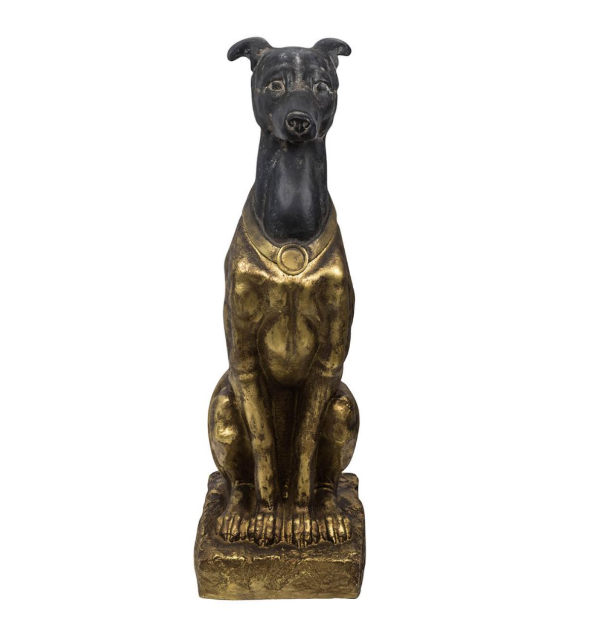 Benjamin, Black And Gold Dog Statue