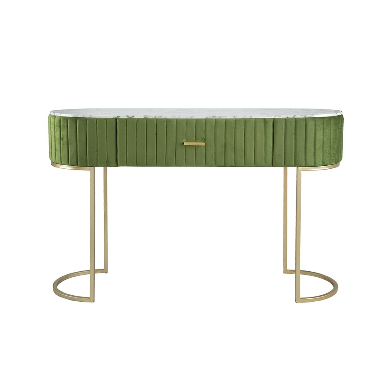 Green Upholstered Console Table