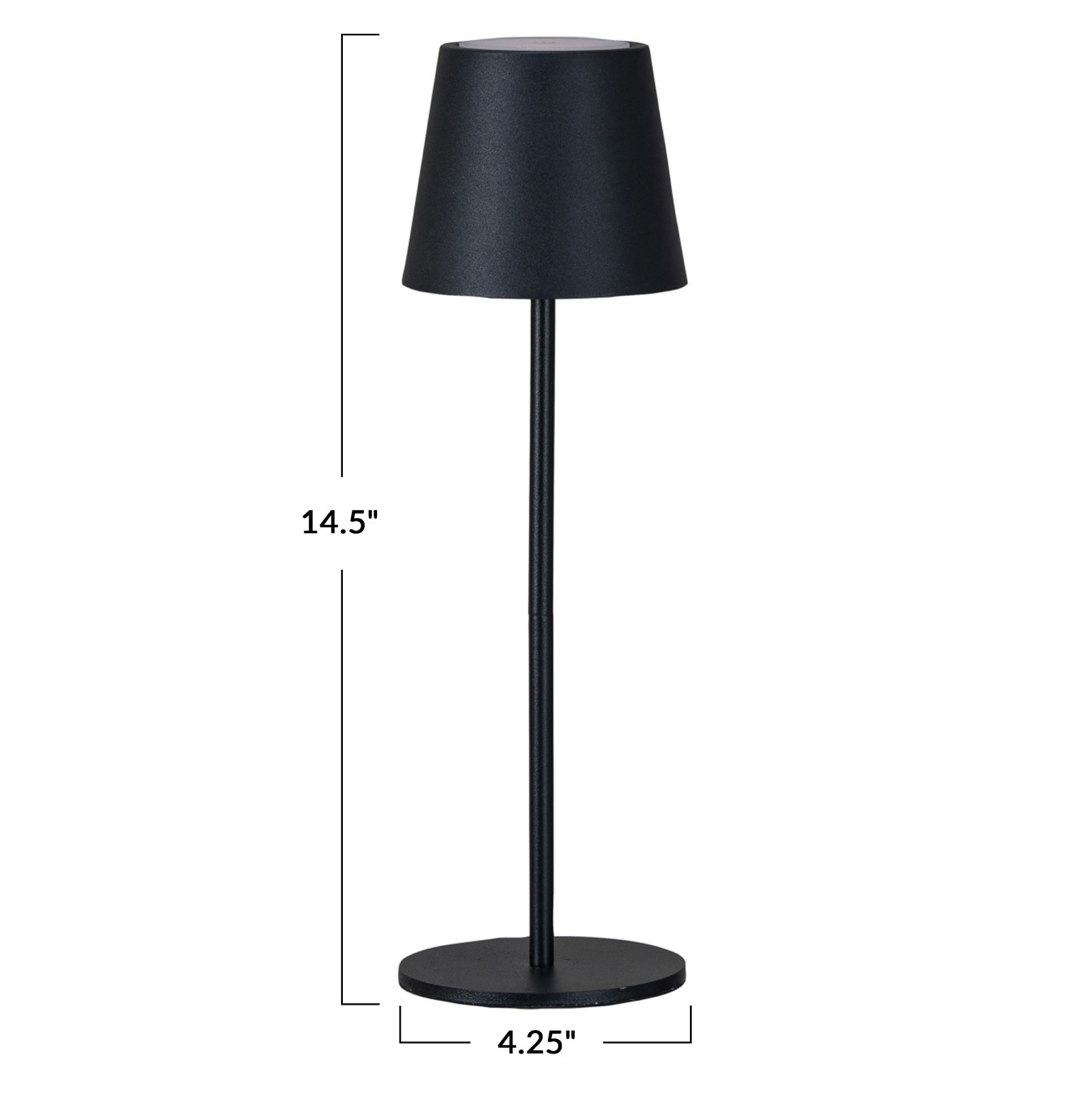 Metal LED Rechargeable Table Lamp w/ Touch Sensor