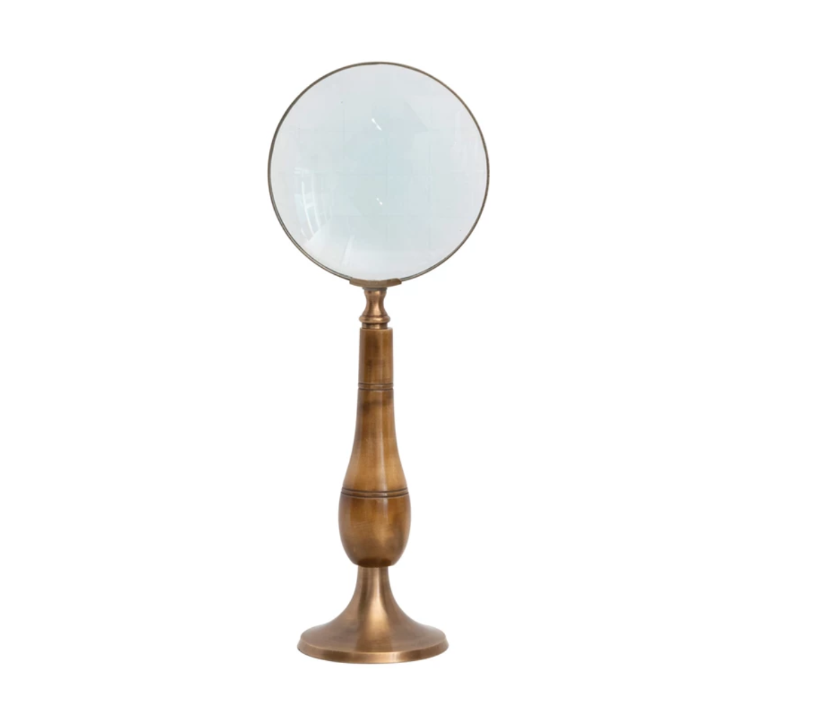 Brass & Bone Magnifying Glass on Stand