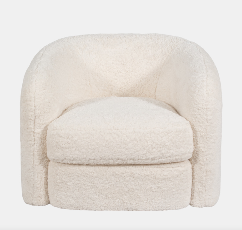 Roundback Accent Chair – Ivory