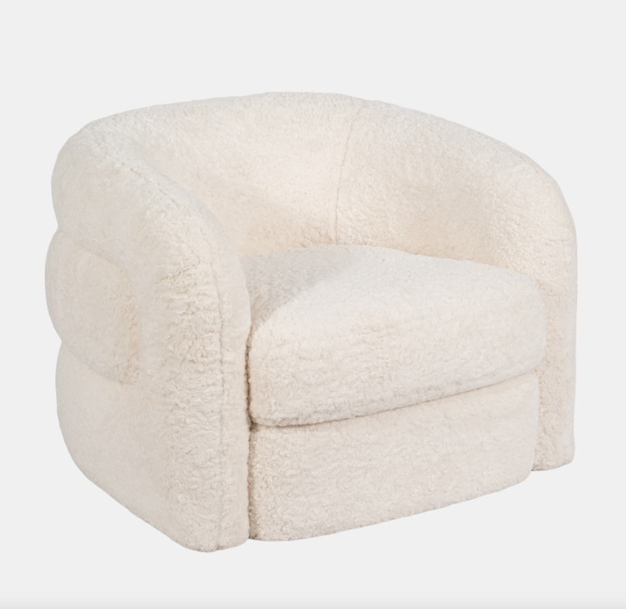 Roundback Accent Chair – Ivory