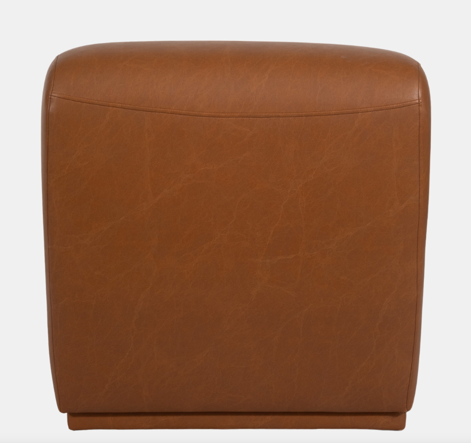 Armless Accent Chair, Brown