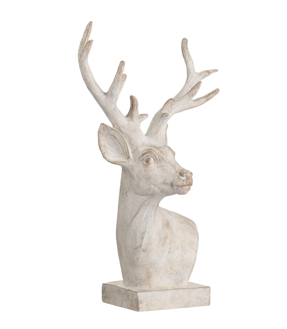 White Hart Deer Sculpture