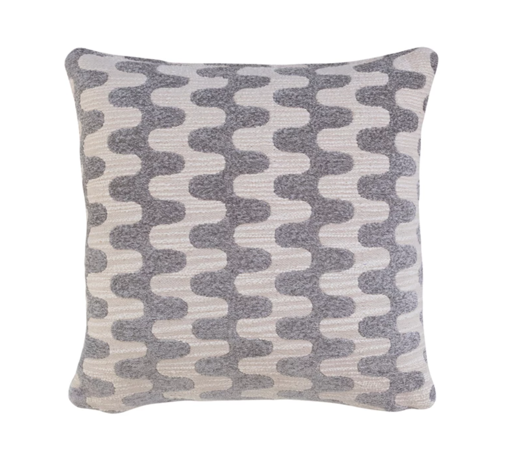 Square Woven Cotton Jacquard Pillow