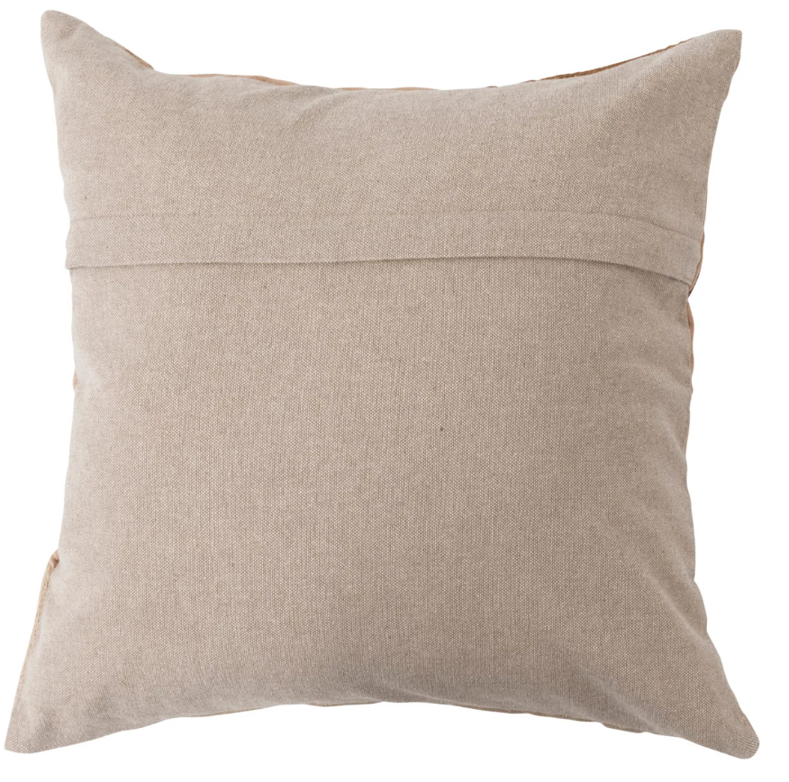 16" Cotton Embroidered Suzani Pillow with Chambray Back