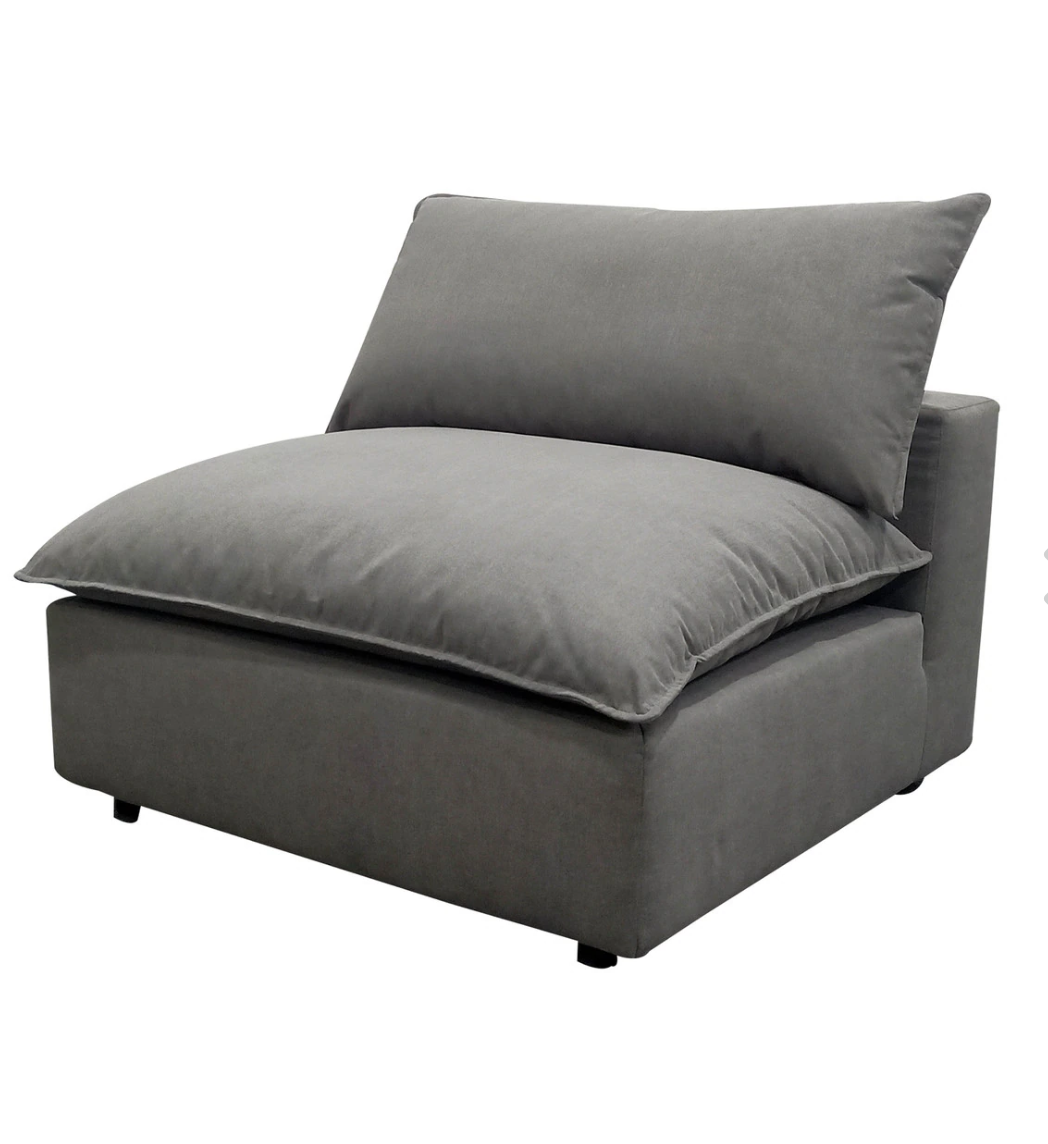 Cali Slate Performance Fabric Armless Chair