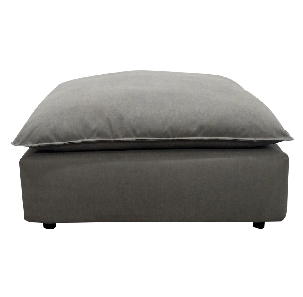 Cali Slate Performance Fabric Ottoman