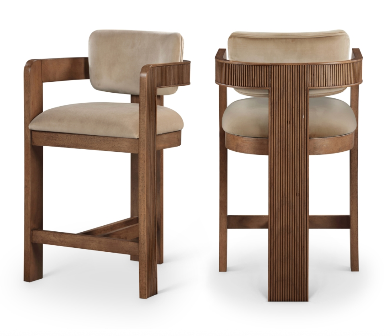 Sacha Velvet Upholstered Counter Stool