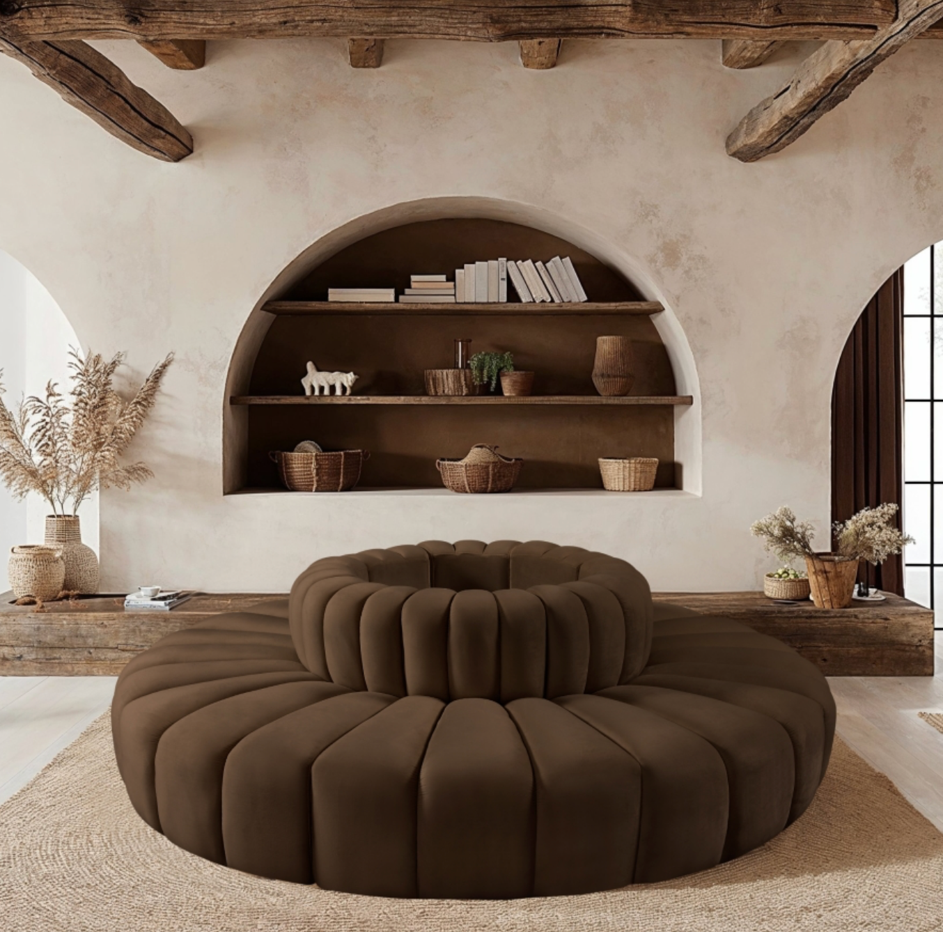 Arc 90" Velvet Upholstered 8pc. Modular Sectional