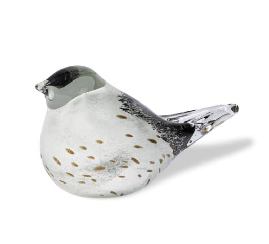 Speckled Blown Glass Mama Bird