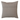 18" Square Cotton Slub Tufted Pillow w/ Pumpkin & Chambray Back, Cream Color