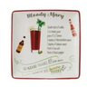Bloody Mary recipe card with ingredients and a glass illustration on a white background
