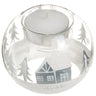 This charming ornament features a whimsical house design, beautifully crafted to hold a tea light, creating a warm and inviting glow. The soft grey and clear accents add a modern touch, making it a versatile piece for both festive and year-round decor. Perfect for displaying on mantels, tabletops, or as part of a holiday centerpiece, this ornament combines charm and functionality, bringing a cozy ambiance to your home this season!