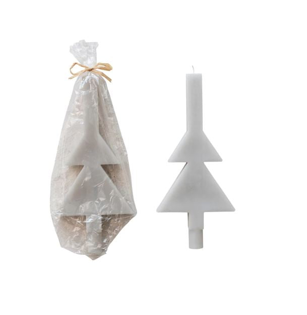 The unique tree design offers a modern and stylish touch, perfect for adding a chic, understated charm to any setting. Crafted to be unscented, it provides a warm, ambient glow without overwhelming your space. Ideal for both festive occasions and everyday elegance, this charcoal taper candle seamlessly blends sophistication with simplicity.