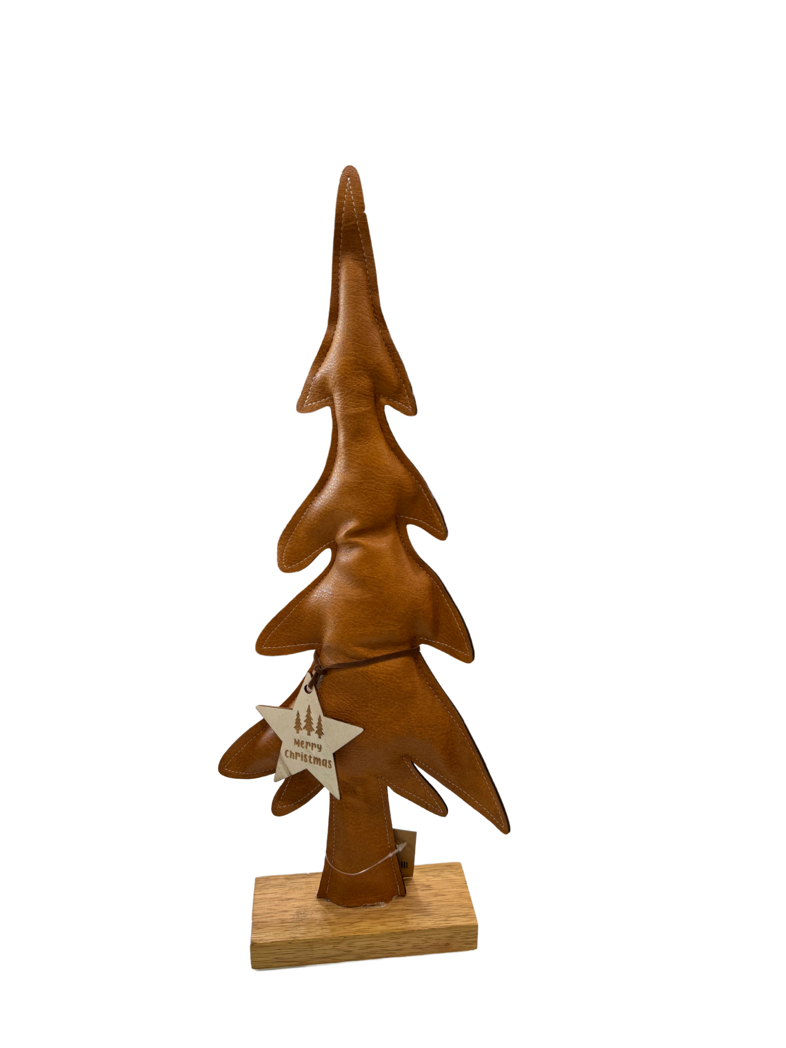 Medium Tree, Faux Leather Brown 18"