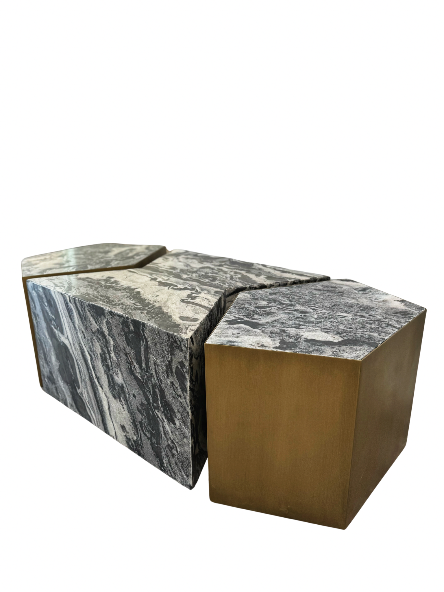 50 S/3 Reverse Marble Coffee Table, Brown