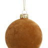 This exquisite piece features a soft, velvety finish that adds a touch of warmth and sophistication to your Christmas tree or festive displays. The rich tan color beautifully complements a variety of color schemes, making it a versatile accent for your seasonal arrangements. Crafted from high-quality glass, this ornament not only captures light beautifully but also brings a unique texture that elevates your decor. Celebrate the season with this elegant and inviting ornament that adds a luxurious touch to yo