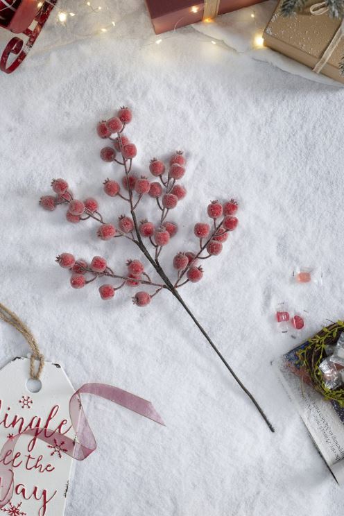 Enhance your decor with our Waterproof Red Berry Spray, a vibrant and versatile botanical accent perfect for any season. Featuring lifelike red berries nestled among lush greenery, this spray adds a pop of color and a touch of nature to your arrangements.