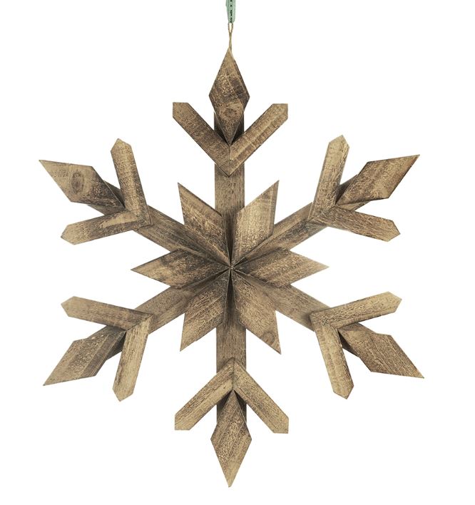 Wooden Snowflake 25.5x25.5"