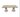 Wooden table with stone lion head legs on a white background