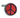 Peace symbol Wool Felt Tape Measure with red center and blue border