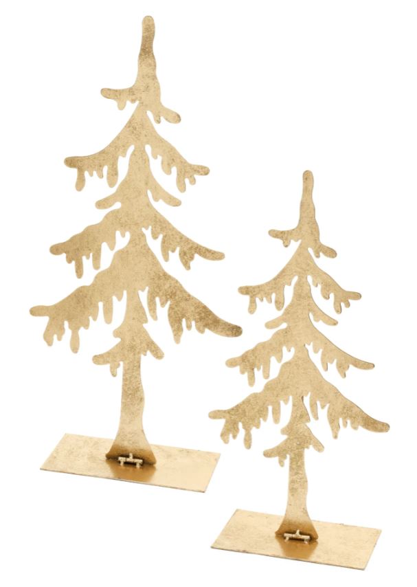 Xmas Tree Iron Gold 10x21 in