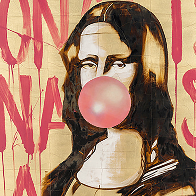 Mona Lisa with Bubble Gum' by Master Collection as a door poster or door  sticker